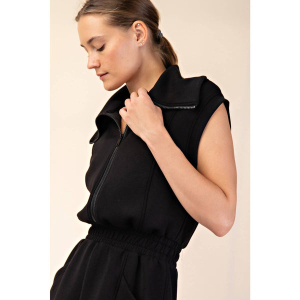 Modal Poly Black Romper