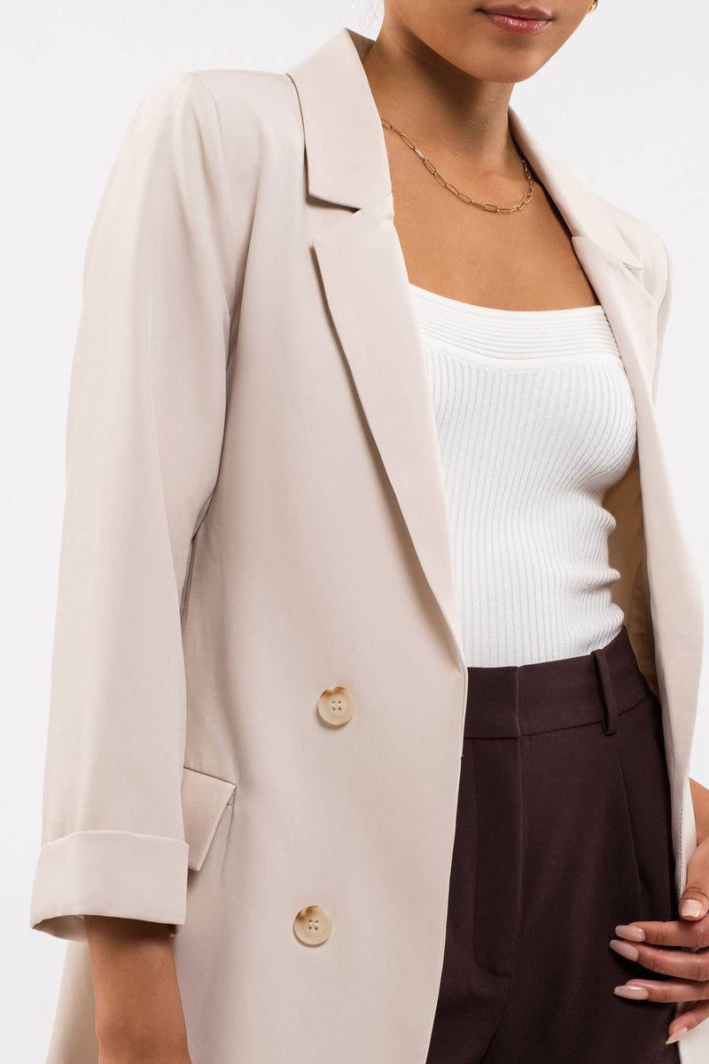 Folded Sleeve Blazer