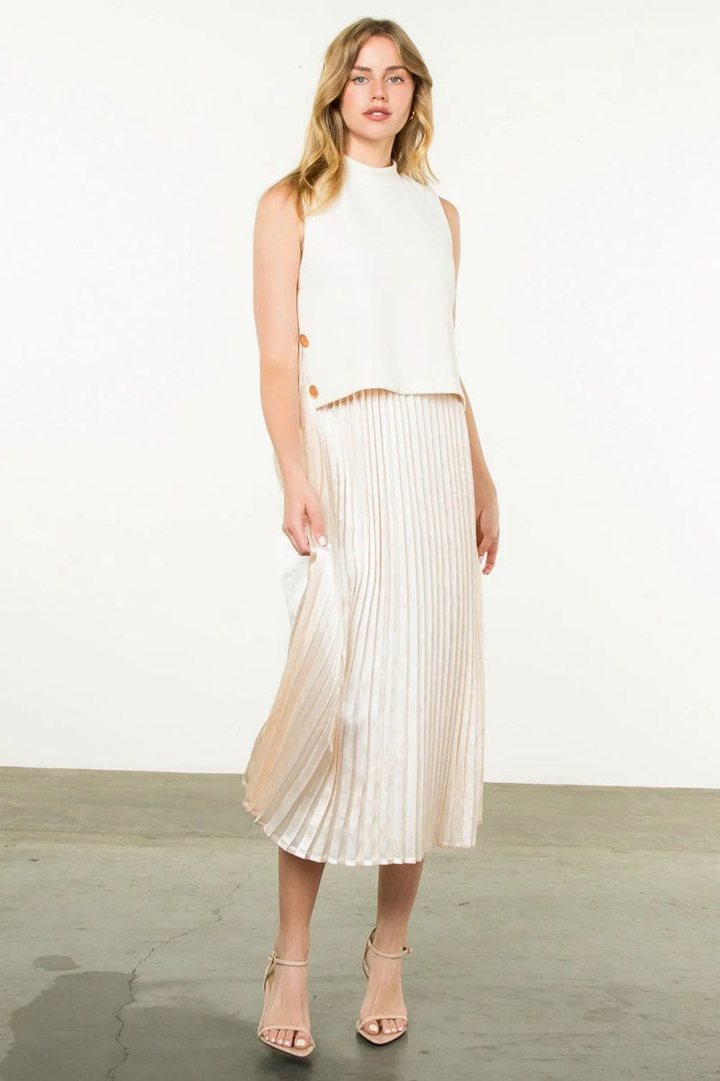 Pleated Skirt Dress